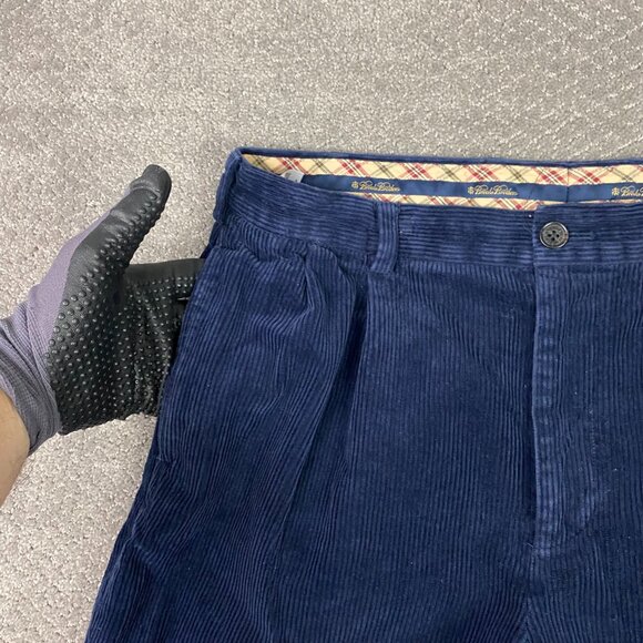 Brooks Brothers Elliot Corduroy Pants Men's 36 x 30 Fit 35 x 28 Blue Wide Wale - Picture 3 of 14